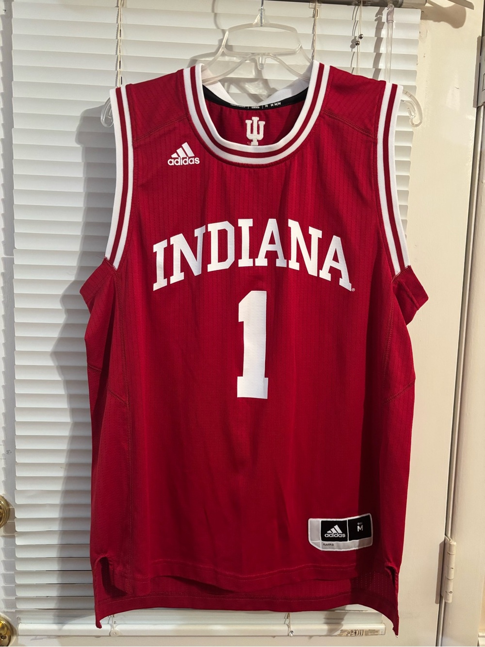 Adidas Indiana Hoosiers #1 Men's Size Medium Basketball Jersey Red